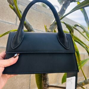 Fashion Nova Sleek Black Mini Bag